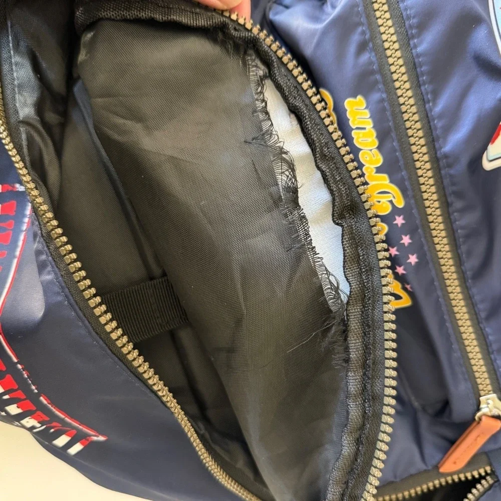 Robin Ruth California Republic Navy Blue Nylon Backpack Laptop Sleeve Souvenir